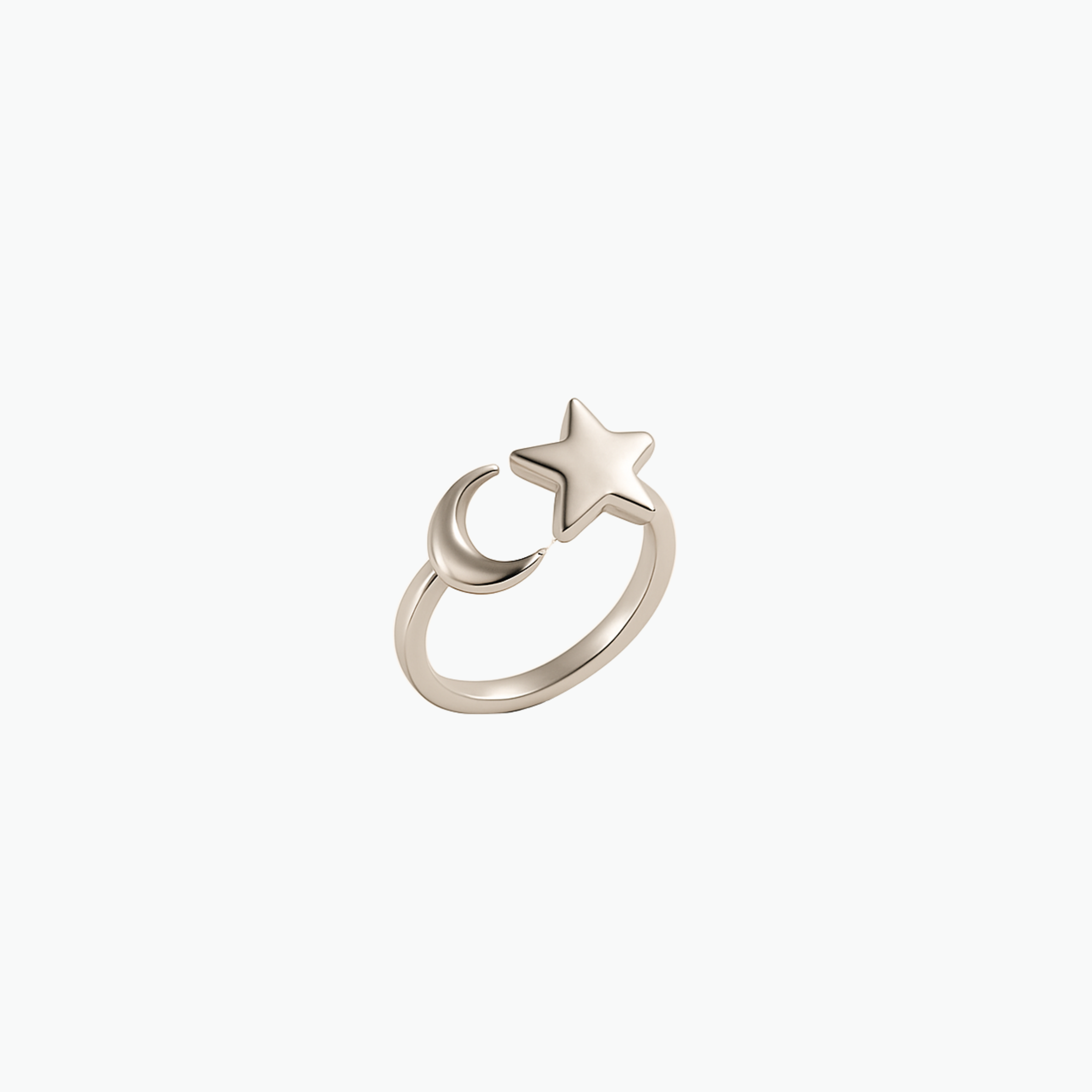Moon & Star Anxiety Ring