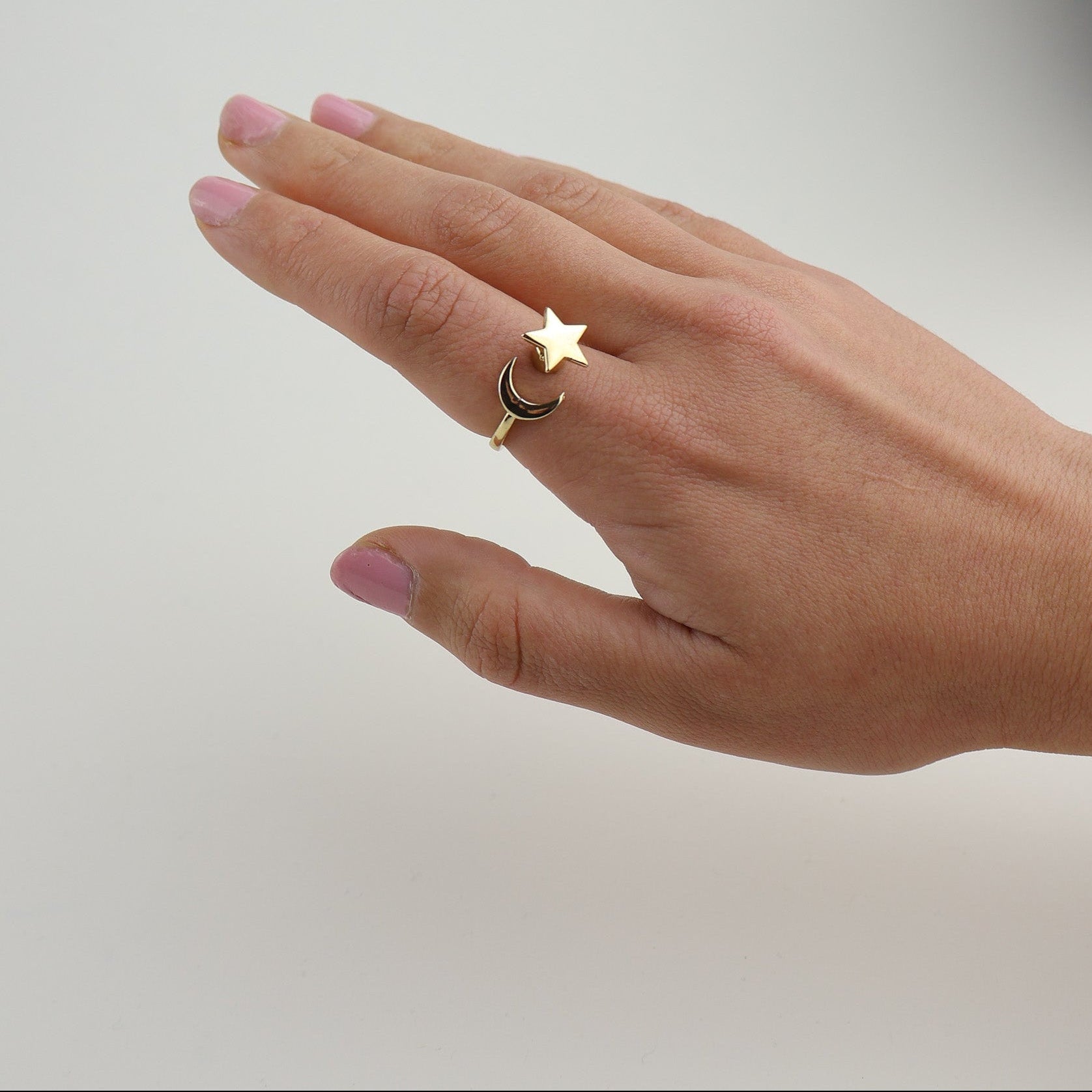 Moon & Star Anxiety Ring