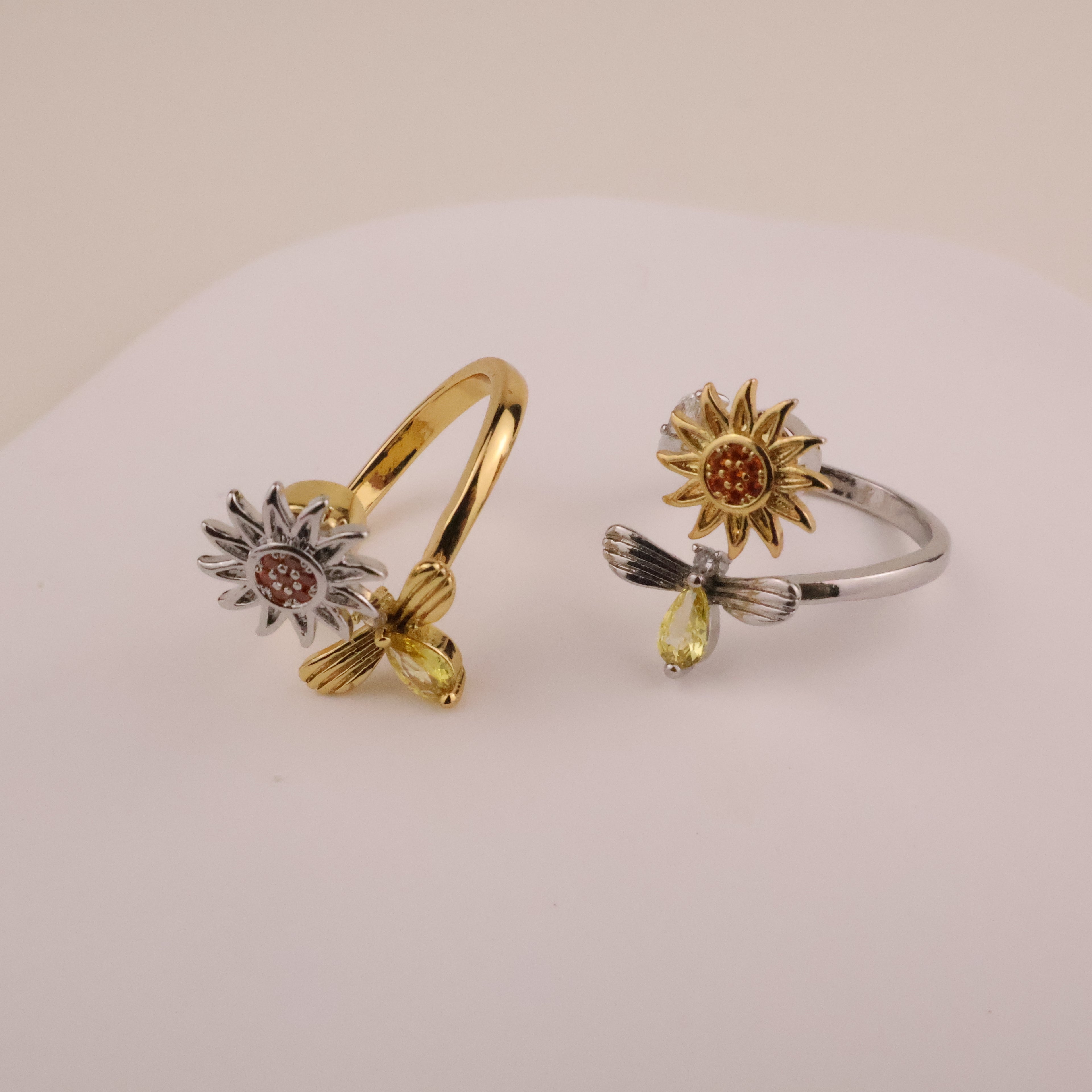 Bee & Bloom Anxiety Ring