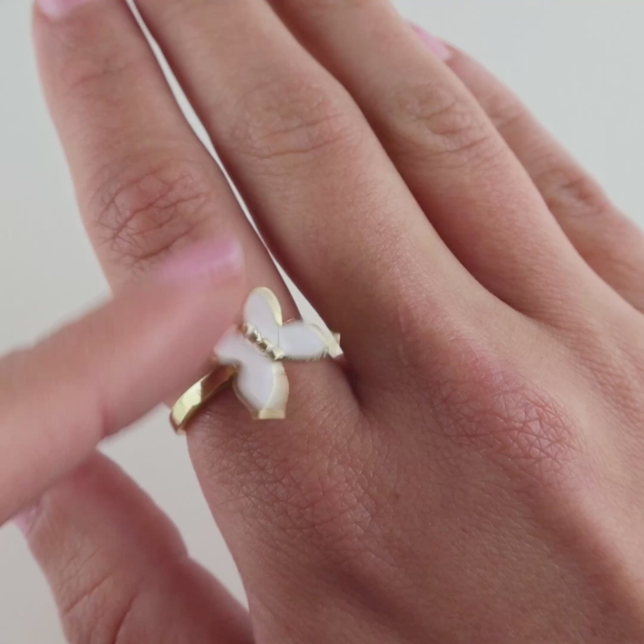 Simple Butterfly Anxiety Ring